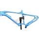Mid Drive Electric Aluminum Bike Frame Blue Color With Hidden Battery