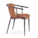 Restaurant PU Leather 51x60x80cm Metal Wood Dining Chair