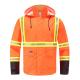 Anti Static FR Rain Proof Workwear , Hi Vis Orange Flame Resistant Waterproof Jacket