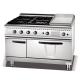 Commercial Gas Restaurant Cooking Equipment 4-Burner Stove & Grill & Oven