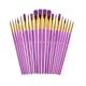 Purple Nylon Hair Paint Brush Kit Face Body Paint Brush Set Customized Logo