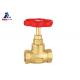 Red Plastic Handle 15mm Brass Stop Valve Cw617n F X F