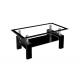 clear rectangle tempered glass coffee table