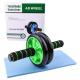 Mat abdominal high quality Muscle Trainer Double Workout Durable Non-Slip Handles Ab wheel