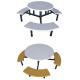 fiberglass or FRP round dining table with stools
