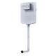 Wall-mounted slim concealed toilet cistern with White Flush Button color