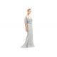 Grey Color O Neck Middle East Evening Dresses Floor Length / Party Dresses For Women