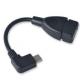 90 Degree Angle Micro B to USB Type A Female OTG Adapter Cable