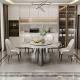 1.3/1.5M Dining Room Furnitures Marble Style Dining Table With Stainless Steel Leg