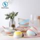 Savall HoReCa Round Colored Porcelain Dinnerware Rustic Porcelain Plate Set LFGB certificate