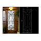 Glass Lowes Wrought Iron Entry Doors And Glass Agon Filled 22*64 inch Durable