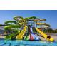 Height 8m Water Park Slide Custom Amusement Rides Fiberglass Slide For Kids