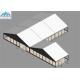 10x15m / 10x5m Outdoor Warehouse Tent Wooden Floor White PVC Cover For Trade Reception European Style