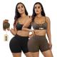 Scrunch Butt High Waist Seamless Two Pieces Fitness Gym Sets Clothing OEM Accepted