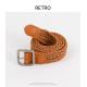3.5cm Fabric Leather Web Belt Needle Alloy Buckle Belt