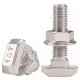 M8 M10 Aluminum Clamp T Head Half Threaded Bolts 6061 7075  Customized Coarse Thread