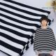 Durable And Easy To Care For Breathable And Elastic Striped Cotton Fabric For Hoddie