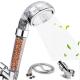 Plastic ABS 2024 High Pressure Water Saving 3 Mode Function Shower Head With Hose Holder
