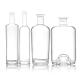 Top Grade Small Clear Glass Spirit Glass Convex Liquor Hip Flask Transparent Glass Liquor Bottle