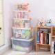 H85cm Clear Plastic Storage Bins Transparent Stackable Storage Boxes For Toy