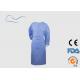 Medical Disposable Surgical Gown With Knitted Cuffs Bule Color CE certificate