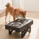 Gravity Stainless Steel Dog Bowls With Stand Three Heights Adjustable