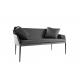 Comfortable Leisure Patio Furniture OEM 2 Seater Metal Frame Couch