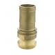 Cam groove coupling Type E  adapter with hose tail  in Forging brass