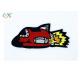 Spacecraft Iron On Back Patches , Embroidered Cloth Patches With Merrow Border