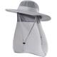 Fishing Hat for Men，Outdoor Sun Hat UPF50+ Mesh Wide Brim Fishing Hat with Neck Flap