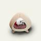 Wood Fishbone Round Cat House Cute Puppy Beds For Balcony Living Room