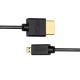 4k Aluminum Micro HDMI Cable 18Gbps Ultra Slim Hdmi Cable Ethernet ARC