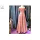 Beautiful A Line Ball Gown , A Line Pink Prom Dress Off Shoulder Back Zipper
