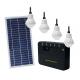 7.4V Solar Home Lighting Systems 5200mAh Small Solar Panel Light Kit With Phone Charging