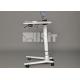 Single Metal Mobile Gas Lifting Sit To Stand Desk With Wheels