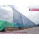 9m high Wind Break and Dust Control Fence | Blue Corrugated Perforated Metal Sheet | 900mm width | 3m length-HeslyFenc