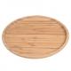 5 divided bamboo round food serving tray