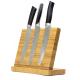 ISO9001 2000 System Natural Bamboo Wood Magnetic Knife Block Holder Customized Design