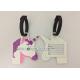 3D 2D luggage tag custom with horse cat chicken bird animal shape design
