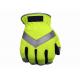 Fluorescent Flexible Safety Traffic Safety Gloves Reflective Material For Adult