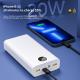 30000mAh Power Bank Black White with PD22.5W Type C Output for Universal Compatibility
