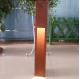 Metal Garden Lights 2mm Corten Steel Light Box IP65 Bollard Landscape Lights