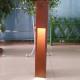 Metal Garden Lights 2mm Corten Steel Light Box IP65 Bollard Landscape Lights