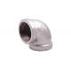 High Precision Galvanised Plumbing Fittings 1/2 Npt 90 Degree Elbow Silver Color