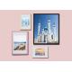 Customized Size Wooden Picture Frames Colored Home Wall Display With Hanger