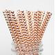 Colorful Gold Stamping Wave Pattern Decorative Paper Drinking Straws Customized Size