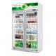 Luxury Aluminum Commercial Display Freezer / 2 Door Supermarket Upright Display Fridge