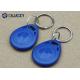 Custom Access Control 13.56Mhz RFID Key Fob Tags ABS NFC Blank In Blue Color