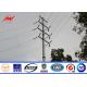 Hot Dip Galvanized Electrical Line Power Transmission Poles With Cross Arm