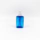 24/410 Frost Blue PET Cosmetic Bottles 150ml Square Serum Container